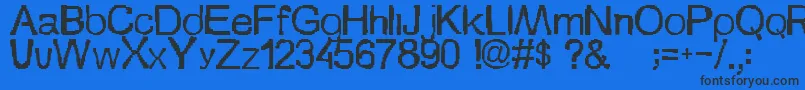 Szionka Font – Black Fonts on Blue Background