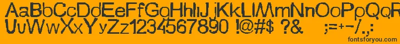 Szionka Font – Black Fonts on Orange Background