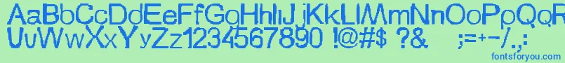 Szionka Font – Blue Fonts on Green Background