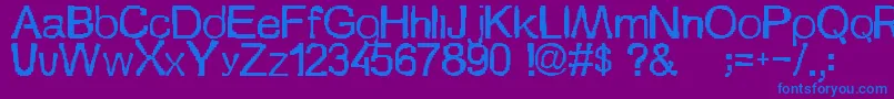 Szionka Font – Blue Fonts on Purple Background