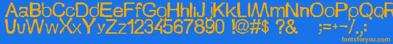 Szionka Font – Orange Fonts on Blue Background