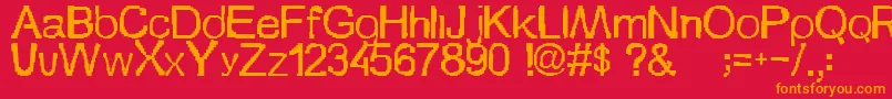 Szionka Font – Orange Fonts on Red Background