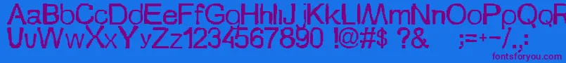 Szionka Font – Purple Fonts on Blue Background