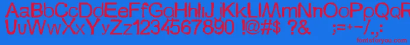 Szionka Font – Red Fonts on Blue Background