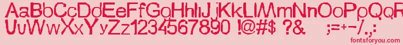 Szionka Font – Red Fonts on Pink Background