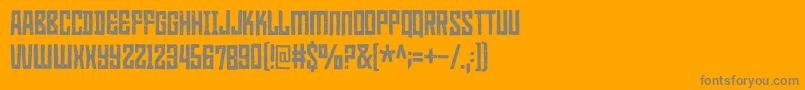 HeatwerkDemo Font – Gray Fonts on Orange Background