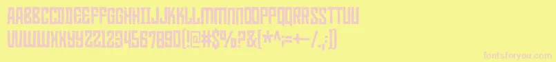 HeatwerkDemo Font – Pink Fonts on Yellow Background