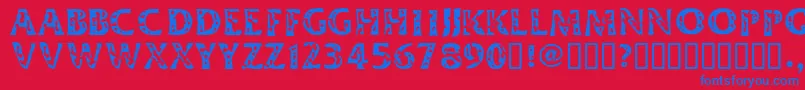 Dimeh-fontti – siniset fontit punaisella taustalla
