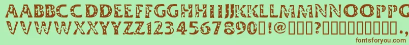 Dimeh Font – Brown Fonts on Green Background