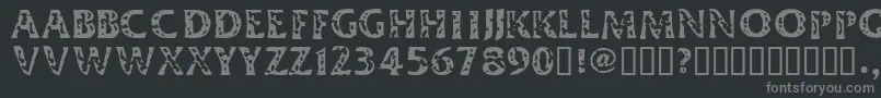 フォントDimeh – 黒い背景に灰色の文字