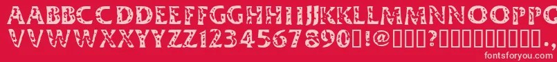 Dimeh Font – Pink Fonts on Red Background