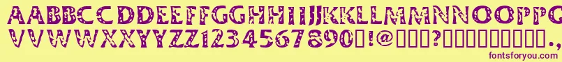 Dimeh Font – Purple Fonts on Yellow Background