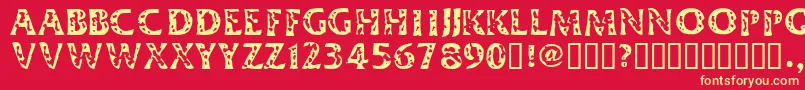 Dimeh Font – Yellow Fonts on Red Background