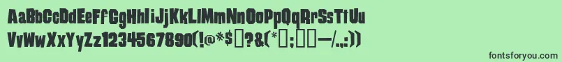 Damag ffy Font – Black Fonts on Green Background