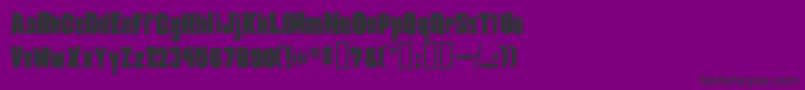 Damag ffy Font – Black Fonts on Purple Background