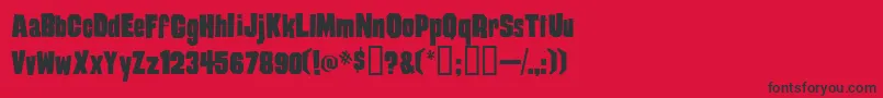 Damag ffy Font – Black Fonts on Red Background