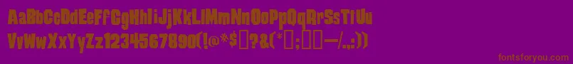 Damag ffy Font – Brown Fonts on Purple Background