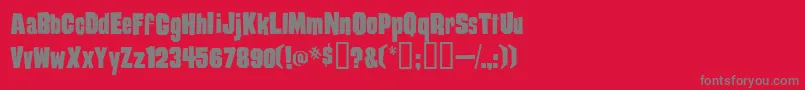 Damag ffy Font – Gray Fonts on Red Background