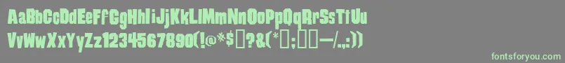 Damag ffy Font – Green Fonts on Gray Background