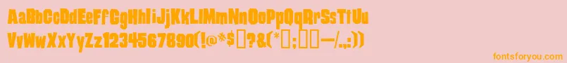 Damag ffy Font – Orange Fonts on Pink Background