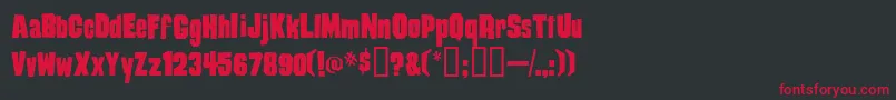 Damag ffy Font – Red Fonts on Black Background