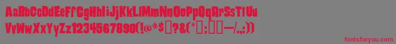 Damag ffy-Schriftart – Rote Schriften auf grauem Hintergrund
