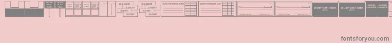 BankVisitJl-Schriftart – Graue Schriften auf rosa Hintergrund