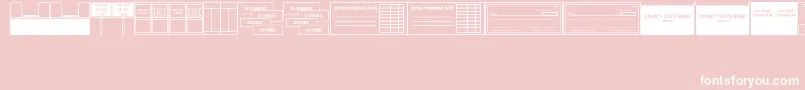 BankVisitJl-Schriftart – Weiße Schriften auf rosa Hintergrund