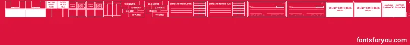 フォントBankVisitJl – 赤い背景に白い文字