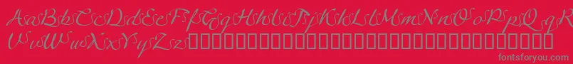 LinotypeagogoSwashfour Font – Gray Fonts on Red Background