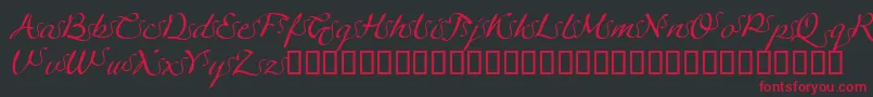 LinotypeagogoSwashfour Font – Red Fonts on Black Background