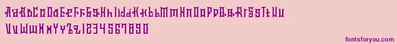 MuclageType Font – Purple Fonts on Pink Background