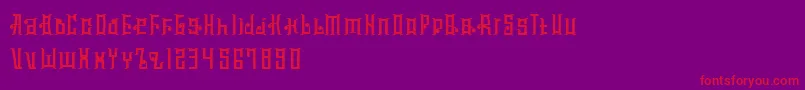 MuclageType Font – Red Fonts on Purple Background