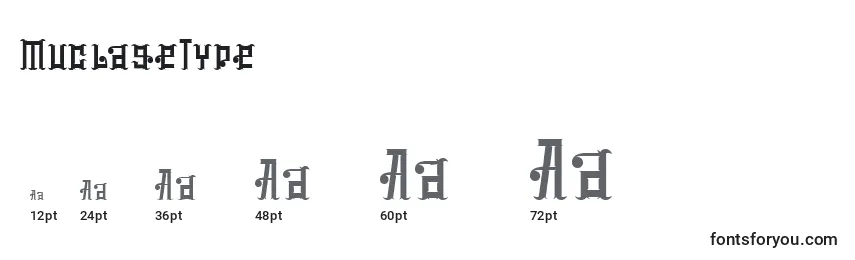 MuclageType Font Sizes