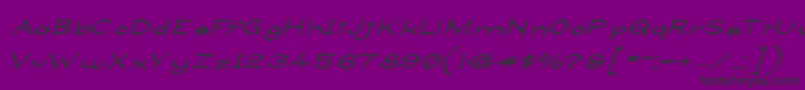 フォントLlynfyrchFwyrrdynnSemibold – 紫の背景に黒い文字