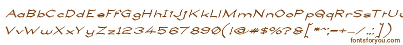LlynfyrchFwyrrdynnSemibold-fontti – ruskeat fontit valkoisella taustalla