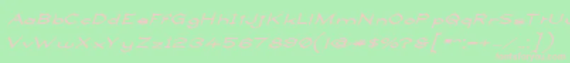 LlynfyrchFwyrrdynnSemibold Font – Pink Fonts on Green Background