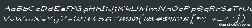 Шрифт LlynfyrchFwyrrdynnSemibold – белые шрифты на чёрном фоне