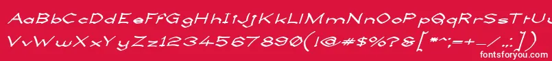 LlynfyrchFwyrrdynnSemibold Font – White Fonts on Red Background