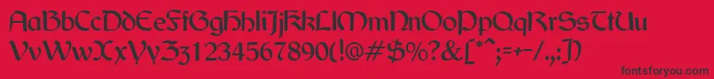 Jarrow Font – Black Fonts on Red Background