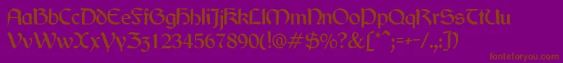 Jarrow Font – Brown Fonts on Purple Background