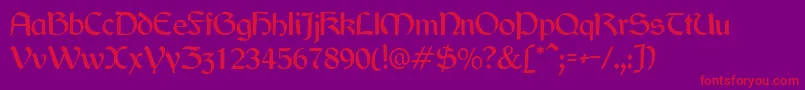 Jarrow Font – Red Fonts on Purple Background