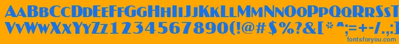 JaspercapsBold Font – Blue Fonts on Orange Background