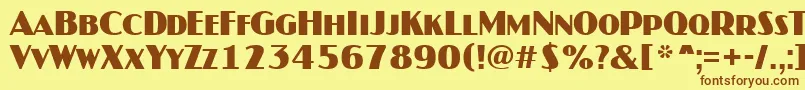 JaspercapsBold Font – Brown Fonts on Yellow Background