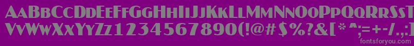 JaspercapsBold Font – Gray Fonts on Purple Background