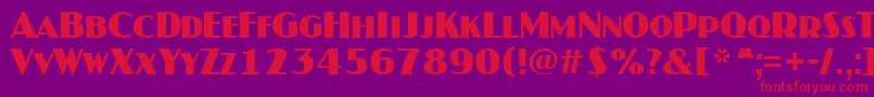 JaspercapsBold Font – Red Fonts on Purple Background