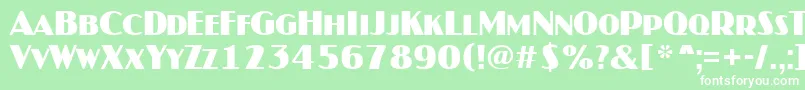 JaspercapsBold Font – White Fonts on Green Background