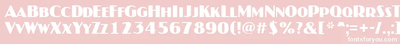 JaspercapsBold Font – White Fonts on Pink Background