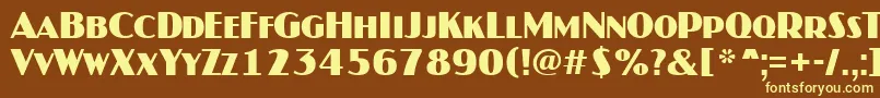 JaspercapsBold Font – Yellow Fonts on Brown Background