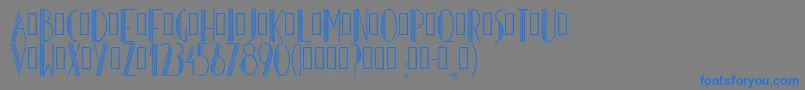 Hoteldesarts1929-Schriftart – Blaue Schriften auf grauem Hintergrund